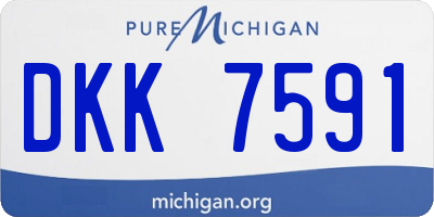 MI license plate DKK7591