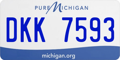 MI license plate DKK7593