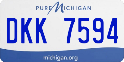 MI license plate DKK7594