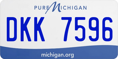MI license plate DKK7596