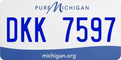 MI license plate DKK7597