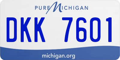 MI license plate DKK7601