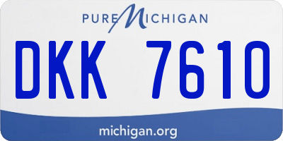 MI license plate DKK7610