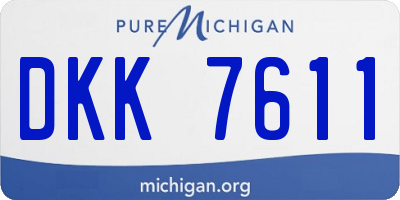 MI license plate DKK7611