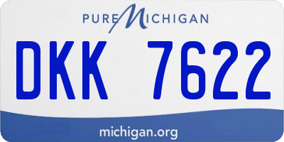 MI license plate DKK7622