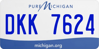 MI license plate DKK7624