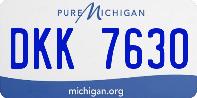 MI license plate DKK7630