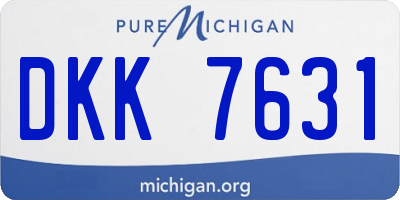 MI license plate DKK7631