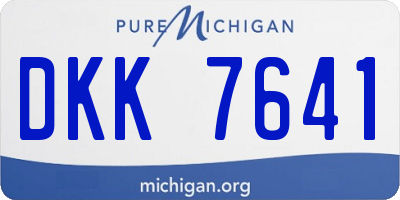 MI license plate DKK7641