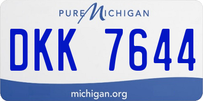 MI license plate DKK7644