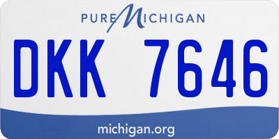 MI license plate DKK7646