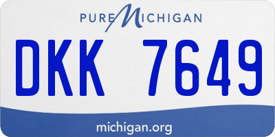 MI license plate DKK7649