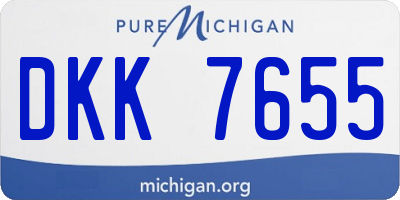 MI license plate DKK7655