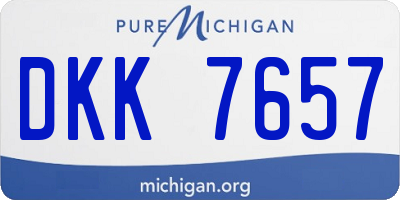 MI license plate DKK7657