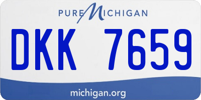 MI license plate DKK7659