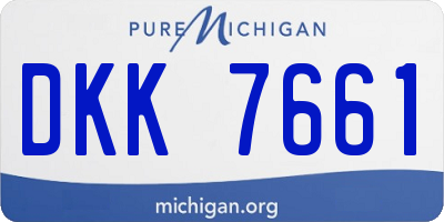 MI license plate DKK7661
