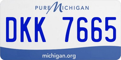 MI license plate DKK7665