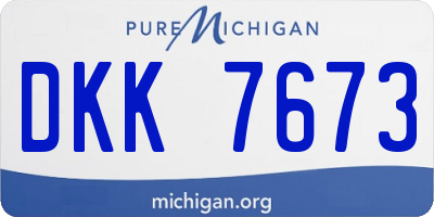 MI license plate DKK7673