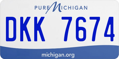 MI license plate DKK7674
