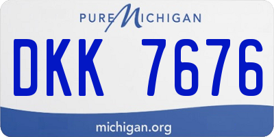 MI license plate DKK7676
