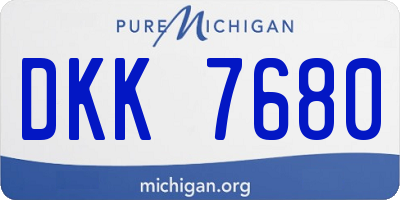 MI license plate DKK7680