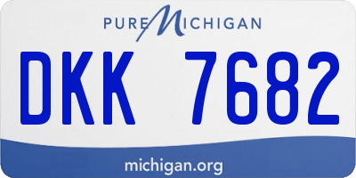 MI license plate DKK7682