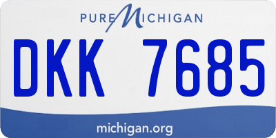 MI license plate DKK7685