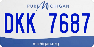 MI license plate DKK7687