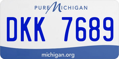 MI license plate DKK7689