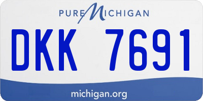 MI license plate DKK7691