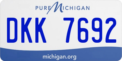MI license plate DKK7692
