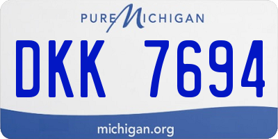MI license plate DKK7694