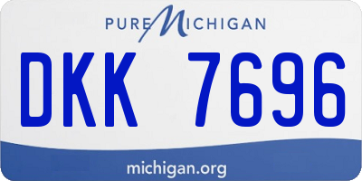 MI license plate DKK7696