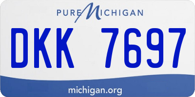 MI license plate DKK7697