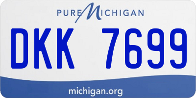 MI license plate DKK7699