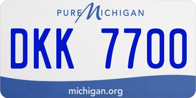 MI license plate DKK7700