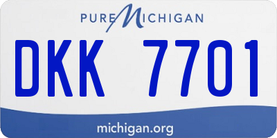 MI license plate DKK7701