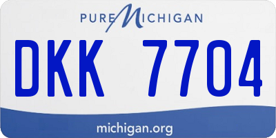 MI license plate DKK7704