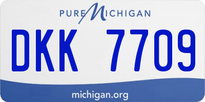 MI license plate DKK7709