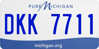 MI license plate DKK7711