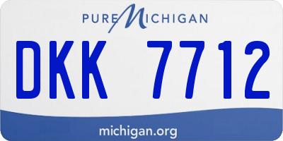 MI license plate DKK7712