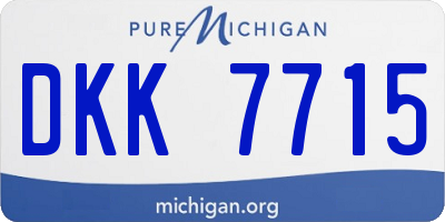 MI license plate DKK7715