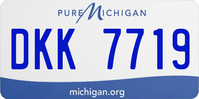 MI license plate DKK7719