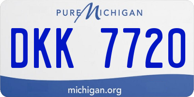 MI license plate DKK7720