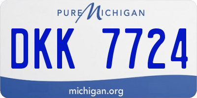MI license plate DKK7724
