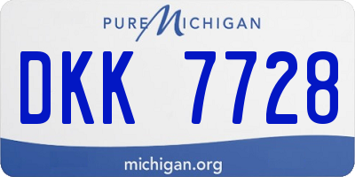 MI license plate DKK7728