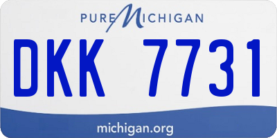 MI license plate DKK7731