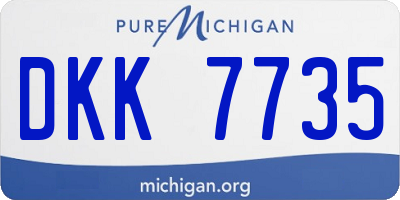 MI license plate DKK7735
