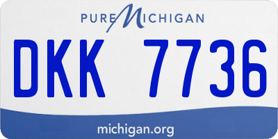 MI license plate DKK7736