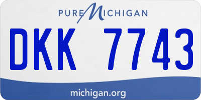 MI license plate DKK7743